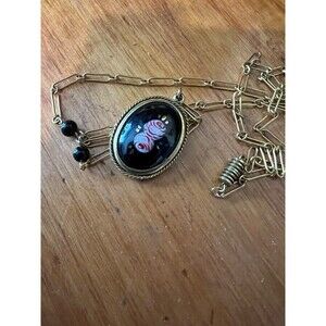 Vintage Hand Painted Necklace